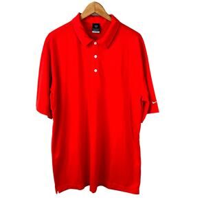 NIKE GOLF Men's Golf Short Sleeve Polo Shirt Neon Orange Size XXL